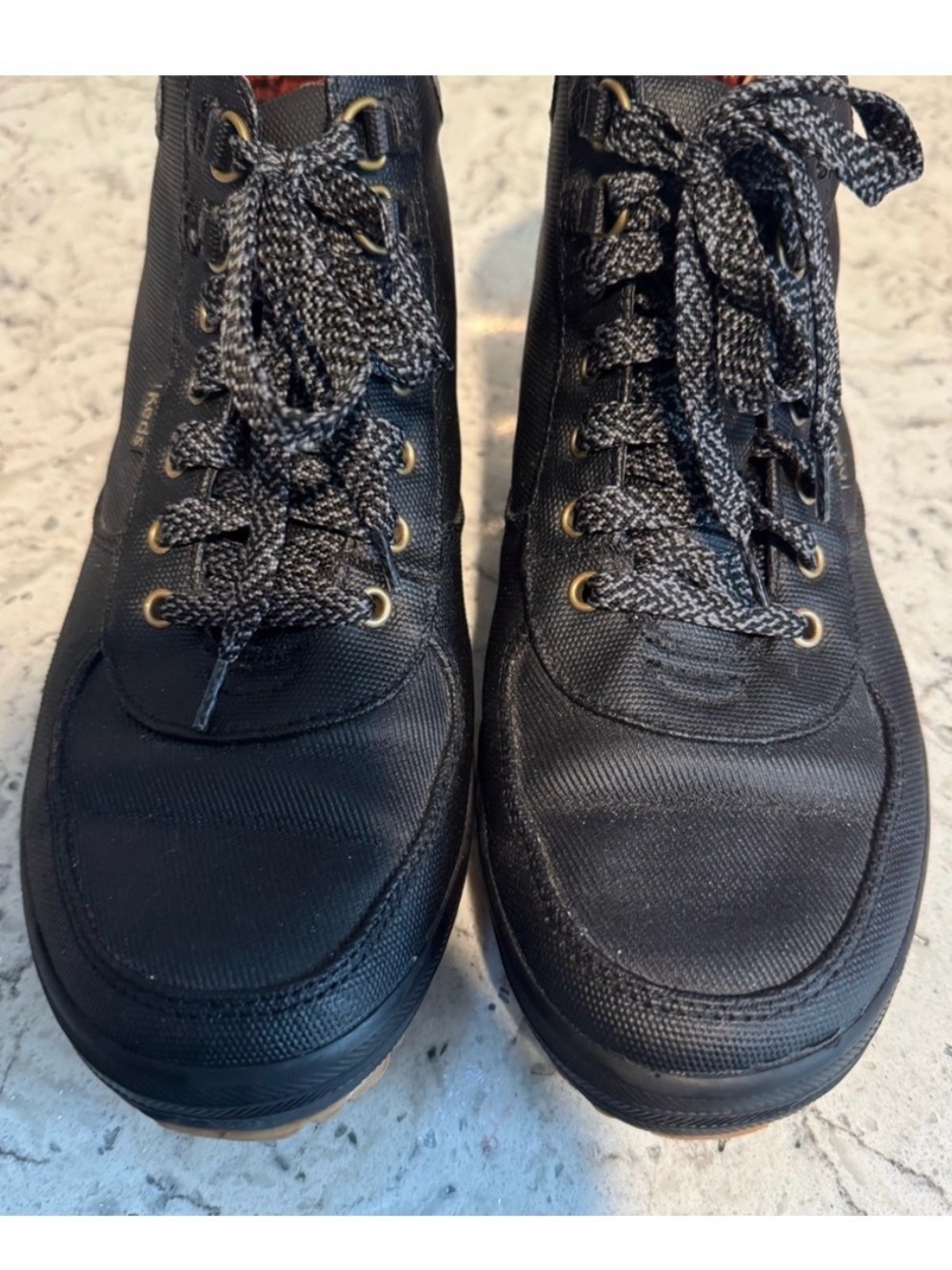 Keds Black Lace-Up Women's Boots with Two-Tone Laces